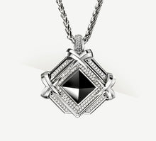 Load image into Gallery viewer, Pyramid Medallion<br>w/Black Onyx / Pavé Diamonds<br>Talon Details