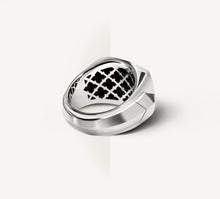 Load image into Gallery viewer, Arrow Signet Ring<br>Black Pavé Diamonds