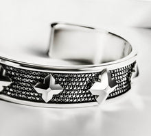 Load image into Gallery viewer, Phoenix Cuff / Sterling Silver<br>w/Black Pavé-Set Diamonds