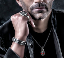 Load image into Gallery viewer, Phoenix Cuff / Sterling Silver<br>w/Black Pavé-Set Diamonds