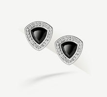 Load image into Gallery viewer, Diamond Shield Earrings<br>in Sterling Silver
