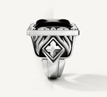 Load image into Gallery viewer, Fire & Ice Signet Ring<br>Sterling Silver / Black Onyx