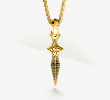 Load image into Gallery viewer, Star Dagger / 18K Gold<br>w/Black Pavé Diamonds