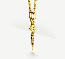 Load image into Gallery viewer, Star Dagger / 18K Gold<br>w/Black Pavé Diamonds