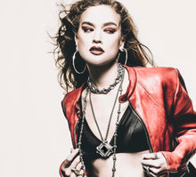 Load image into Gallery viewer, Large Black Onyx Pyramid Pendant<br>w/Pavé Diamonds & Talon Details