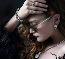 Load image into Gallery viewer, 19mm Signature Link Bracelet<br>Sterling Silver w/Pavé Diamonds