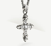 Load image into Gallery viewer, The REGAL II Cross in Sterling Silver<br>w/Pavé Diamonds / Talon Details