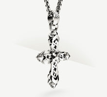 Load image into Gallery viewer, The REGAL II Cross in Sterling Silver<br>w/Pavé Diamonds / Talon Details