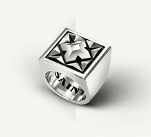 Load image into Gallery viewer, Classic Crown Signet Ring<br>in Sterling Silver
