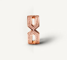 Load image into Gallery viewer, Crystal Link Band<br>14k Rose Gold<br>Rose Pavé Diamonds