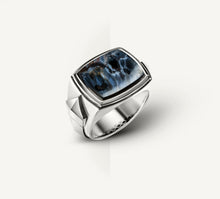 Load image into Gallery viewer, Arrow Signet Ring<br>w/Exotic Pietersite Stone