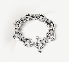 Load image into Gallery viewer, 19mm Signature Link Bracelet<br>Sterling Silver w/Pavé Diamonds