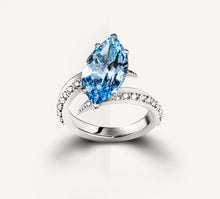 Load image into Gallery viewer, Marquise Ring<br>London Blue Topaz / Sterling Silver