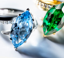 Load image into Gallery viewer, Marquise Ring<br>London Blue Topaz / Sterling Silver