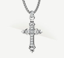 Load image into Gallery viewer, REGAL Cross / Sterling Silver<br>w/Pavé Diamonds / Talon Details