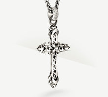 Load image into Gallery viewer, REGAL Cross w/Pavé Diamonds<br>in Sterling Silver / Talon Details