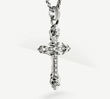 Load image into Gallery viewer, REGAL Cross w/Pavé Diamonds<br>in Sterling Silver / Talon Details
