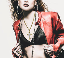 Load image into Gallery viewer, REGAL Cross / 14K Gold<br>w/Pavé Diamonds / Talon Details