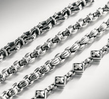 Load image into Gallery viewer, 12.5 mm Box-Crown Bracelet<br>Sterling Silver