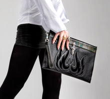 Load image into Gallery viewer, Fire & Ice Black & Camo Clutch<br>w/Tri-Crown Detail
