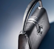 Load image into Gallery viewer, Small Metallic Platinum Flame Purse<br>w/Black Diamonds & STQ Crown