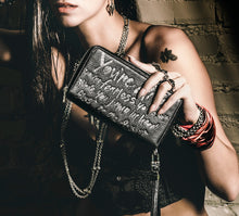 Load image into Gallery viewer, You're Alive Branded Black Leather Wallet