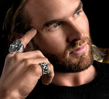 Load image into Gallery viewer, Phoenix Signet Ring<br>in Sterling Silver