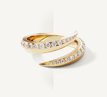 Load image into Gallery viewer, Pavé Diamond Talon Ring<br>in 14K Yellow Gold
