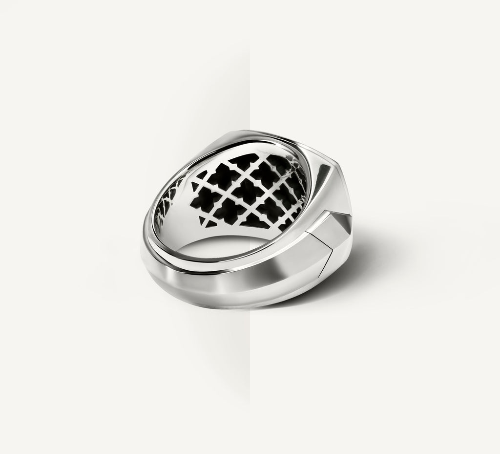 Arrow Signet Ring<br>w/Exotic Pietersite Stone