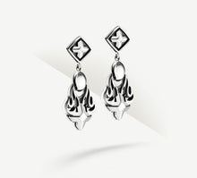 Load image into Gallery viewer, Fire &amp; Ice Earrings&lt;br&gt;in Sterling Silver
