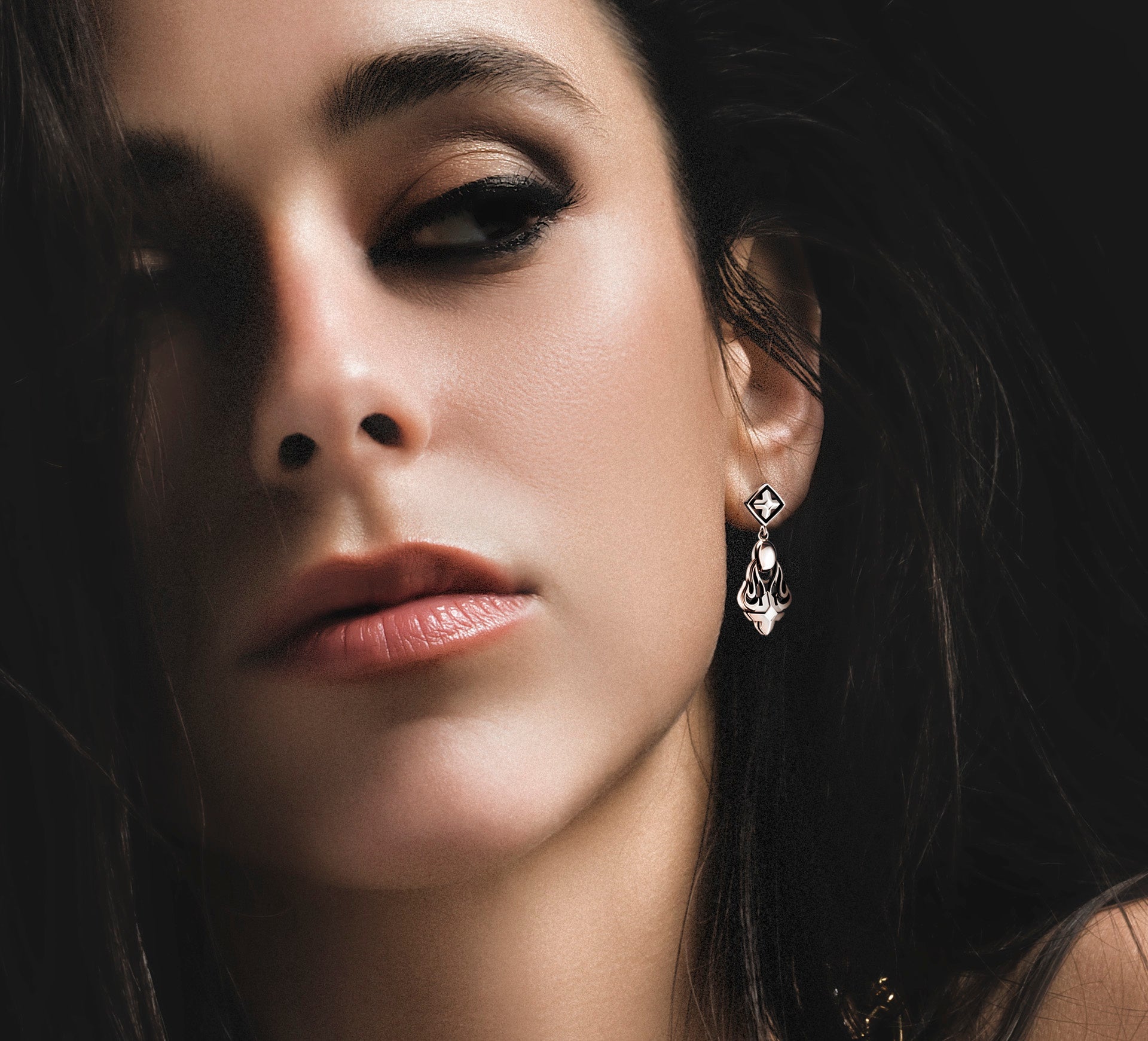 Fire & Ice Earrings<br>in Sterling Silver