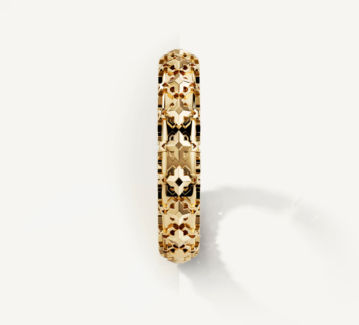 Thin Crown Stacker Ring<br>in 14K Yellow Gold