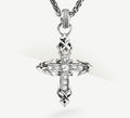 REGAL II Cross / Sterling Silver<br>w/Pavé Diamonds / Talon Details