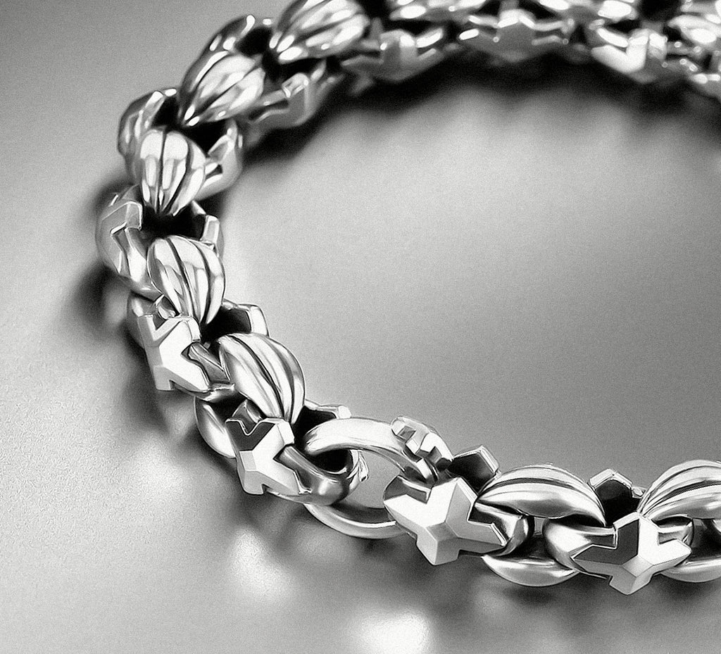 10mm Omni Crown Bracelet<br>Sterling Silver