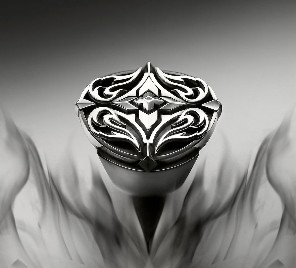 Phoenix Signet Ring<br>in Sterling Silver