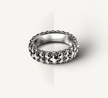 Load image into Gallery viewer, Multi Crown Stacker&lt;br&gt;Band Ring in Sterling Silver
