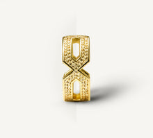 Load image into Gallery viewer, Crystal Link Band&lt;br&gt;14k Yellow Gold&lt;br&gt;Yellow Pavé Diamonds
