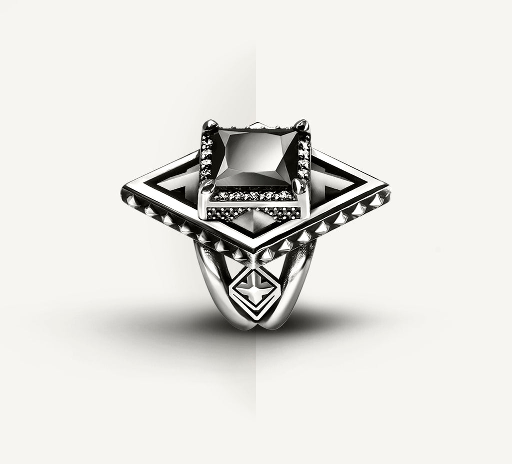 The Rebel Ring<br>w/Black Onyx / Diamonds