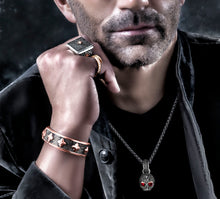Load image into Gallery viewer, Phoenix Cuff / 14k Rose Gold&lt;br&gt;w/Black Pavé-Set Diamonds
