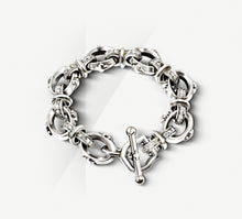 Load image into Gallery viewer, 19mm Signature Link Bracelet&lt;br&gt;Sterling Silver w/Pavé Diamonds
