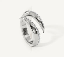 Load image into Gallery viewer, Pavé Diamond Talon Ring<br>in Sterling Silver
