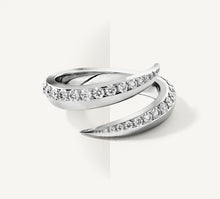 Load image into Gallery viewer, Pavé Diamond Talon Ring<br>in Sterling Silver
