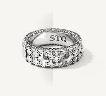 Load image into Gallery viewer, Double Crown Stacker Ring<br>in Sterling Silver
