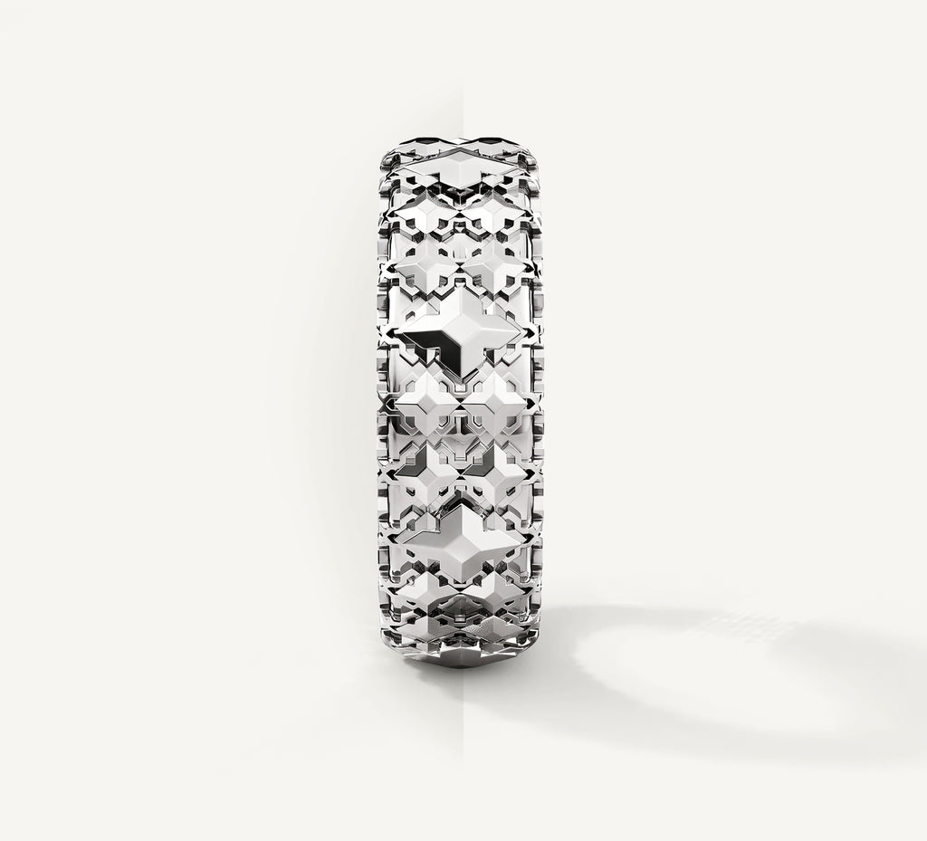 Double Crown Stacker Ring<br>in Sterling Silver