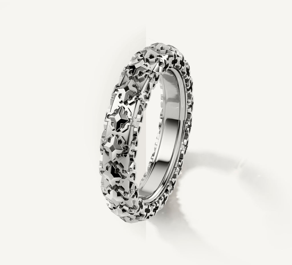 Thin Crown Stacker Ring<br>in Sterling Silver