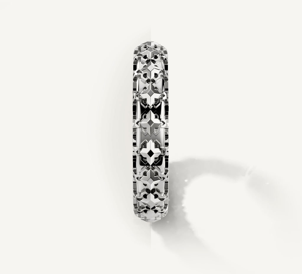 Thin Crown Stacker Ring<br>in Sterling Silver