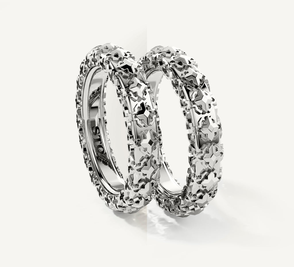 Thin Crown Stacker Ring<br>in Sterling Silver