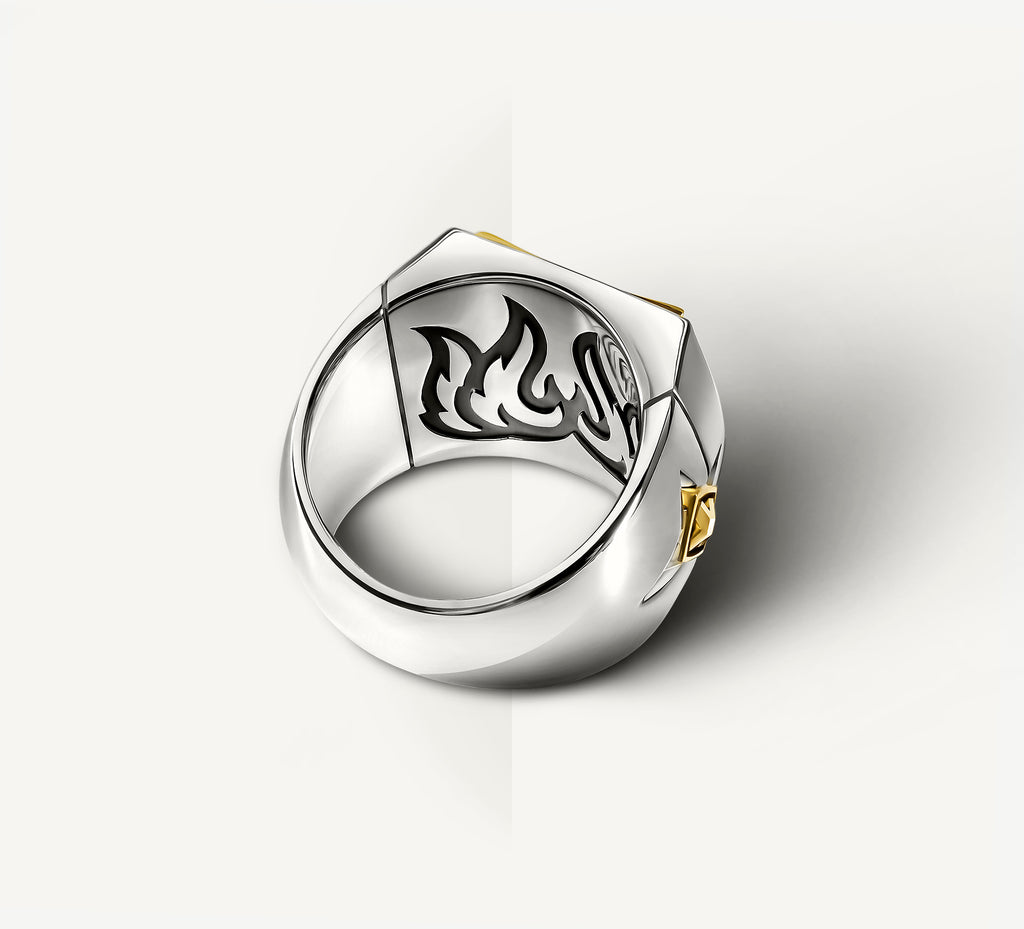 The Grand Signet Ring<br>Diamonds / Onyx & Mixed Metals