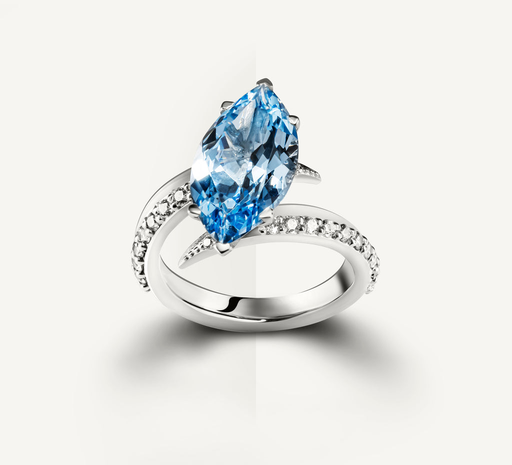 Marquise Ring<br>London Blue Topaz / Sterling Silver