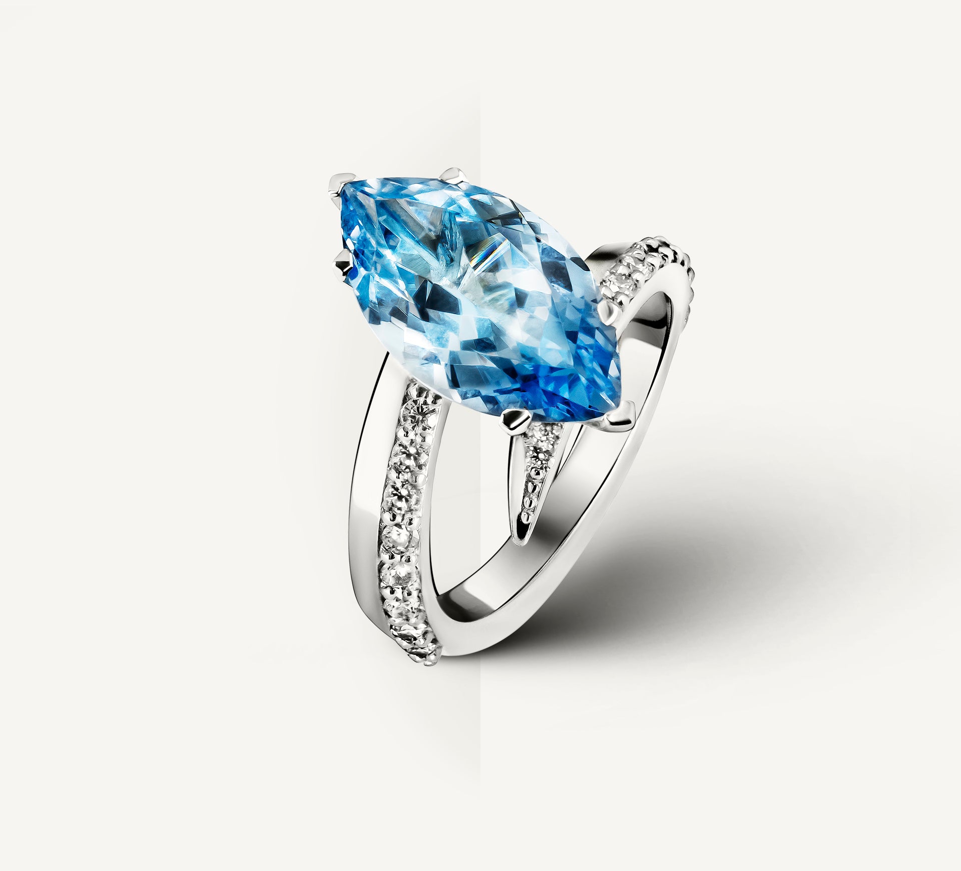 Marquise Ring<br>London Blue Topaz / Sterling Silver
